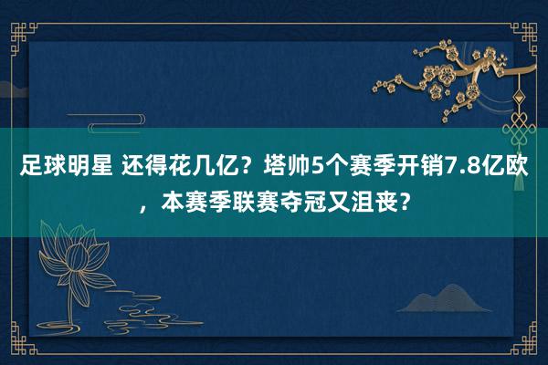 足球明星 还得花几亿？塔帅5个赛季开销7.8亿欧，本赛季联赛夺冠又沮丧？